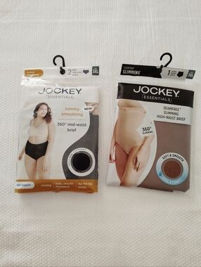 Women's Jockey Essentials Smoothing Mid Waist  BEIGE + High Waist BrownSize 3XL